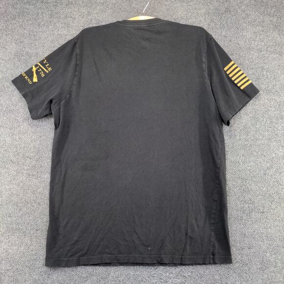 Grunt Style Men's T Shirt Patriotic Skull Graphic Black Size L This We'll Defend - Picture 2 of 14